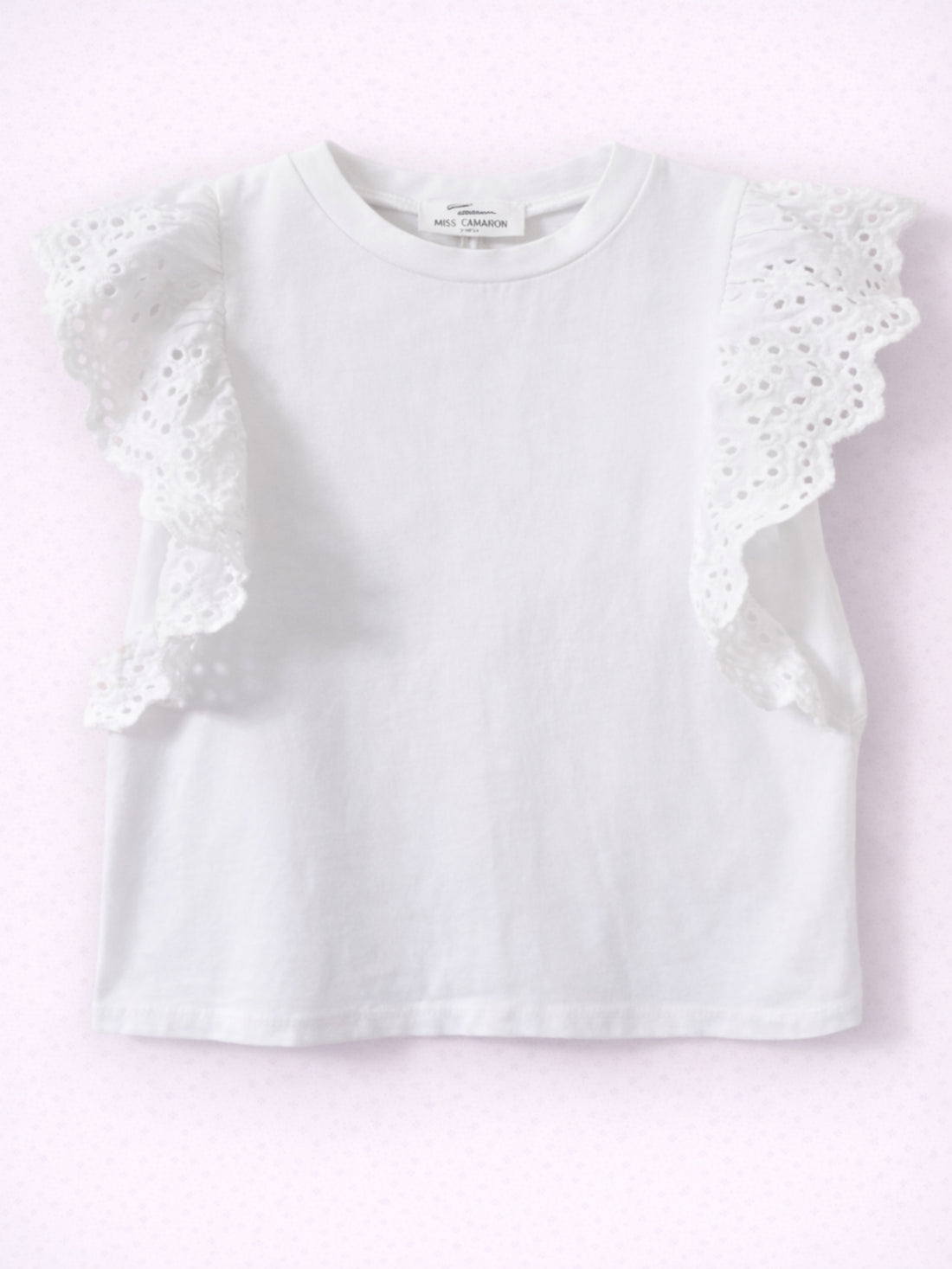 T-shirt avec broderie anglaise