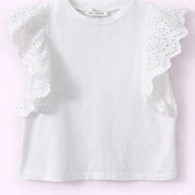 T-shirt avec broderie anglaise