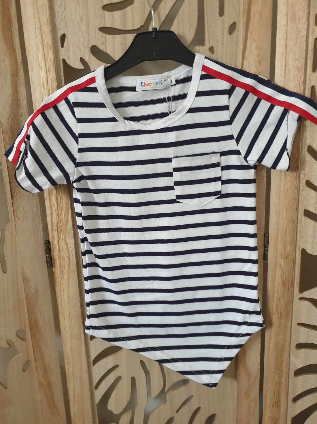 Ensemble tee-shirt marinière et bermuda