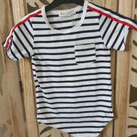Ensemble tee-shirt marinière et bermuda