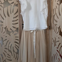 T-shirt avec broderie anglaise