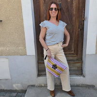 T-shirt rayé marine et blanc (Maman)