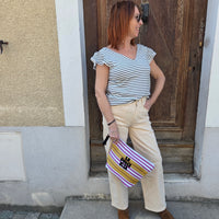 T-shirt rayé marine et blanc (Maman)