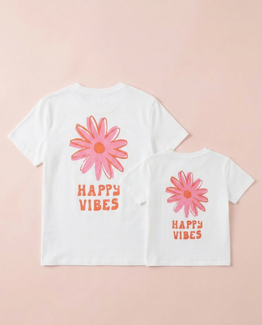 T-shirt Happy vibes (Fille)