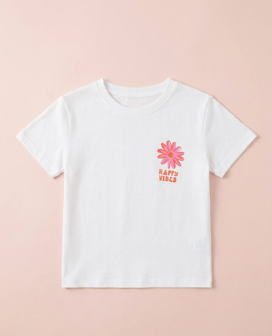 T-shirt Happy vibes (Fille)