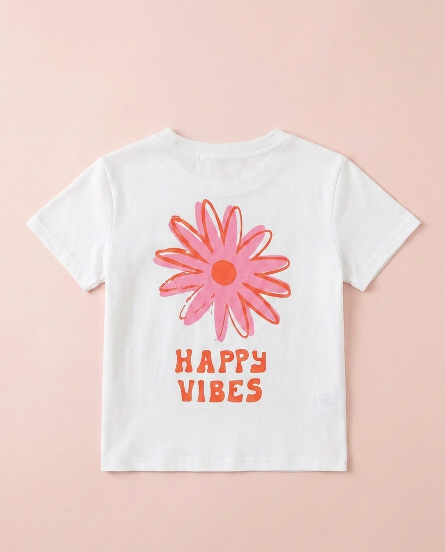T-shirt Happy vibes (Fille)